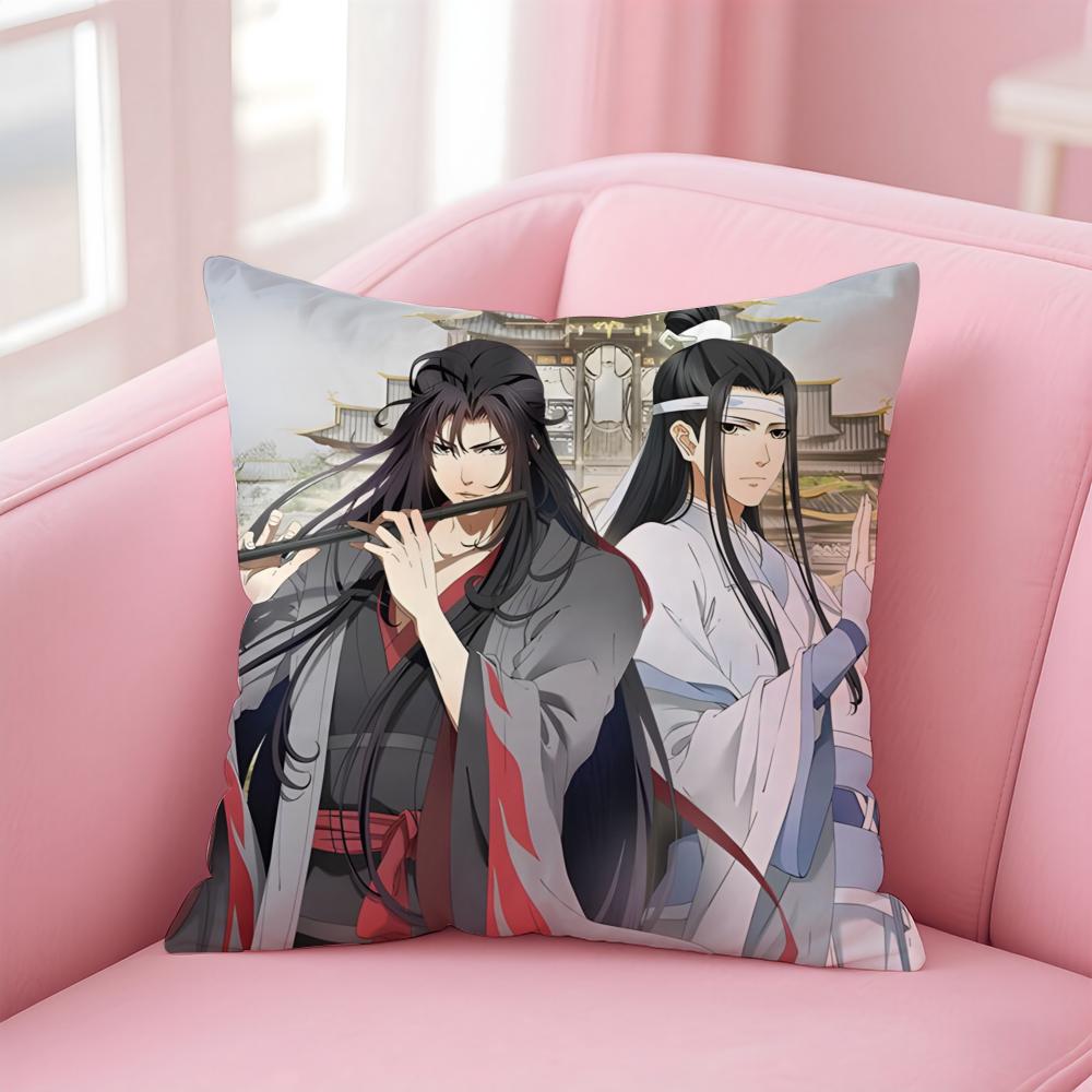 Anime Antique Mo Dao Zu Shi Cushion Cover Pillow Case Soft Skin Friendly Fabric Comfort  Concealed Zipper