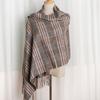 Winter Cashmere Plaid Scarf Design Women Warm Shawl Wraps Soft Pashmina Men Long Tassels Scarves Thick Blanket Foulard Bandana
