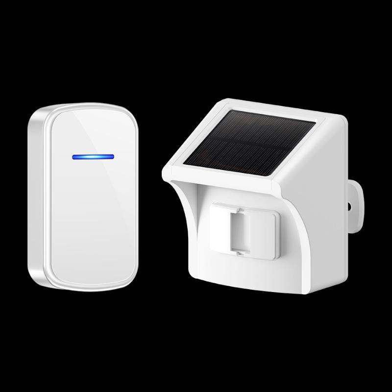 Solar-Powered Dual Detection Driveway Alarm & Wireless Doorbell System