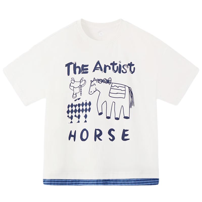 MQD Boys  Academy Style Letter Short-Sleeved T-shirt 120