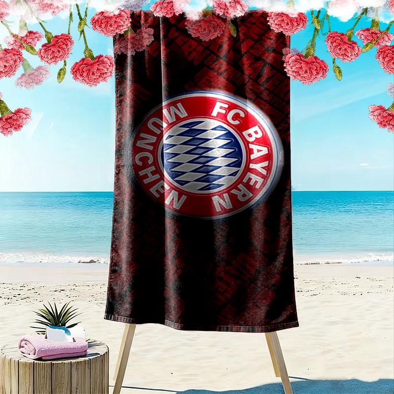 Asciugamano da Spiaggia con Stampa FC Bayern Monaco, Asciugamano Grande Morbido Asciugatura Rapida per Spiaggia Campeggio Nuoto