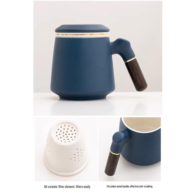 Vibrant Orange Ceramic Thermos Cup Gift Set