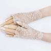 New Elastic Lace Half Finger Gloves Thin Short Finger Leakage Sun Protection Driving Non Slip UV Protection Scar Covering Tattoo
