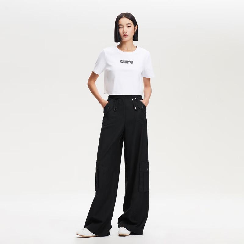 VEROMODA Women's 2024 A/W Sporty Street Loose Straight-Leg Pants