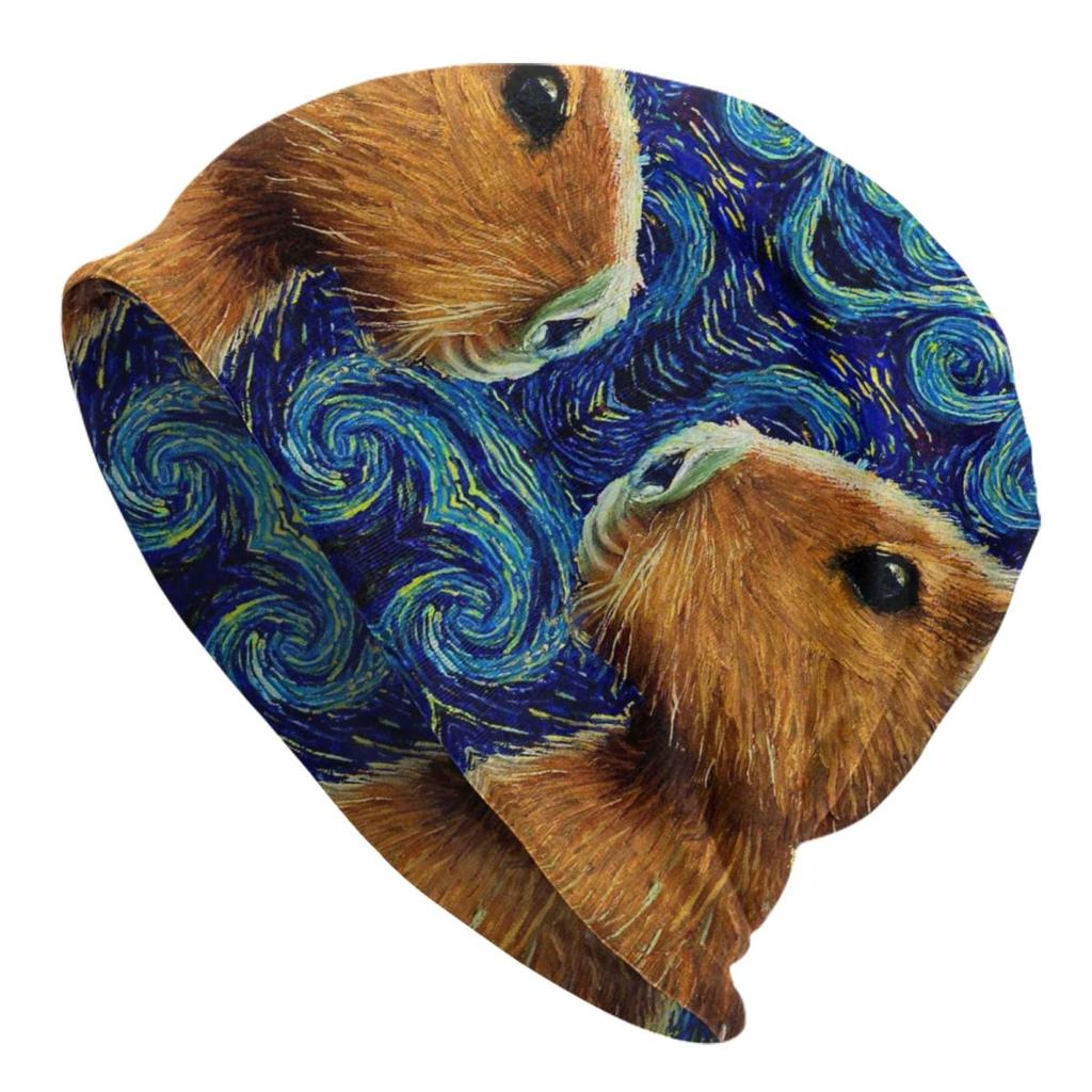 Custom Capybara Beanie Cap Unisex Winter Warm Bonnet Femme Knitting Hats Hip Hop Outdoor Ski Skullies Beanies Caps For Unisex Women