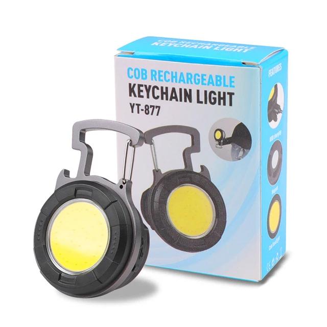 Portable COB Mini Keychain Light Rechargeable Outdoor Multi Functional Maintenance Work Light Emergency Lighting Flashlight