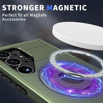 For Samsung Galaxy S24 Ultra Phone Case Magnetic Ring Holder Kickstand Back Cover
