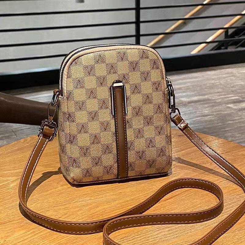 Handytasche Damen Sommer Neu Mini Kleine Tasche Modisch Vertikal Weiches Leder Schulter Umhängetasche Wechsel Damen Tasche