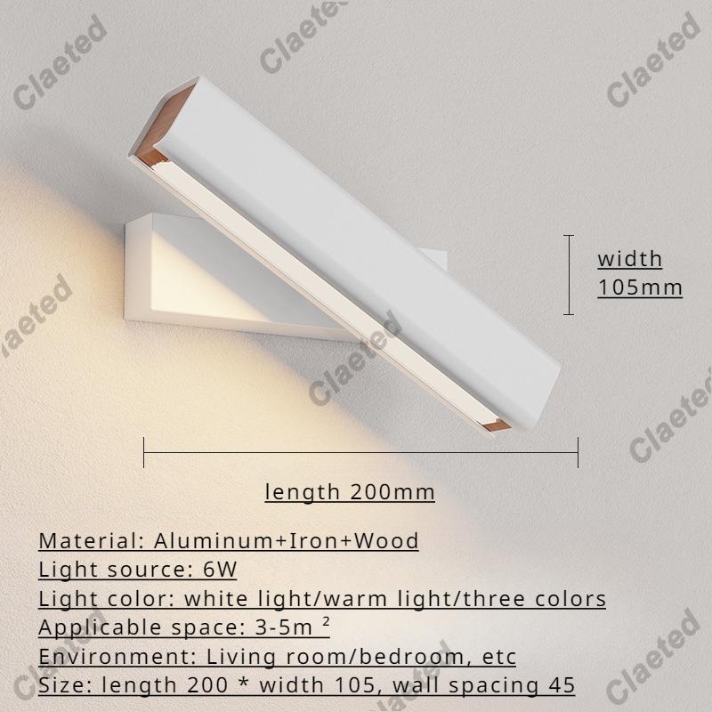 Modern LED Wall Light 350° Rotatable Wall Lamp for Bedroom Living Room Indoor Wall Sconces Lighting Fixture