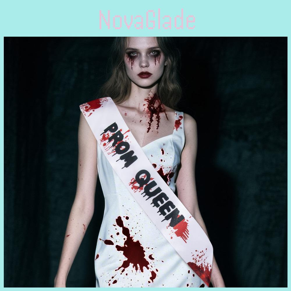 Halloween Ghost Bride Costume With Shoulder Straps And Handheld Bouquet For Cosplay And Party Events