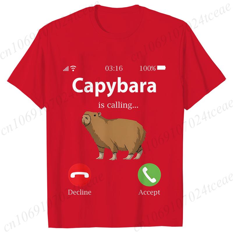 Capybara Sună Tricouri pentru Femei Amuzant Capibara Rozător Iubitor de Animale Umor Tricouri Vară Mânecă Scurtă Îmbrăcăminte Femei