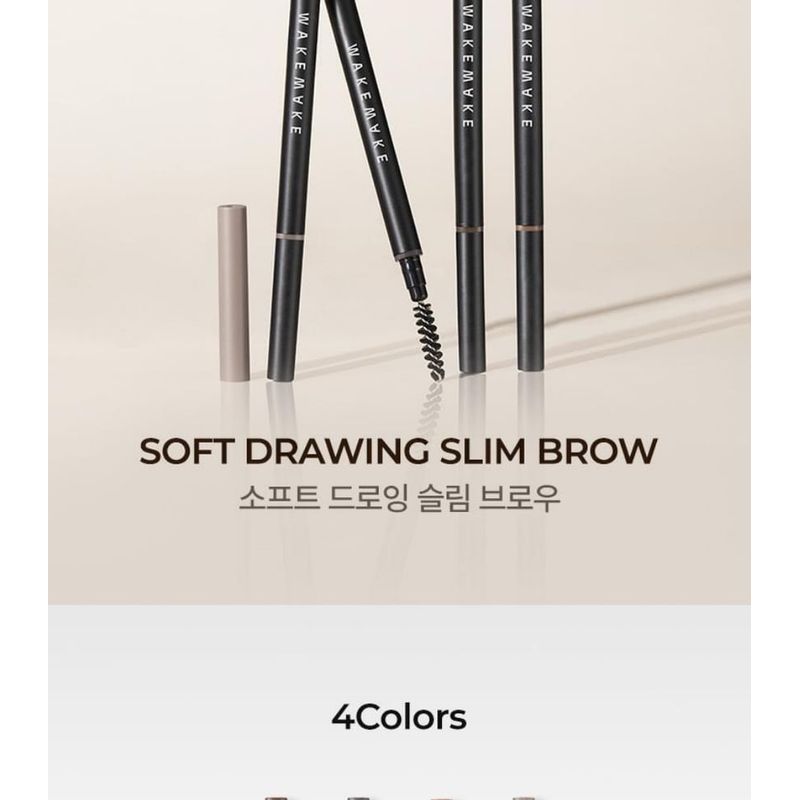 WAKEMAKE - Soft Drawing Slim Brow - 2 Colors