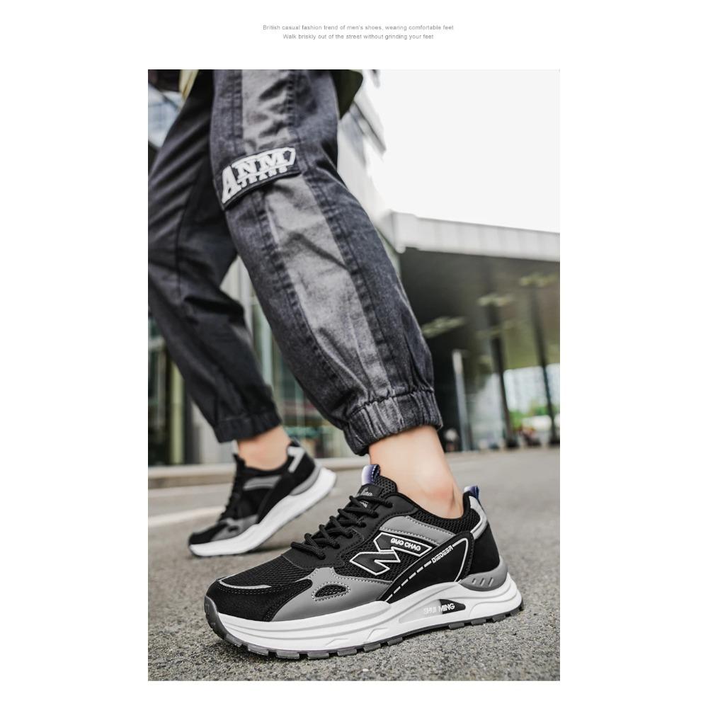 Men's casual sports shoes summer breathable light soft sole non slip outdoor running shoe fashion classics student mesh sneakers