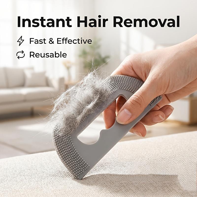 1pcsFlexible Silicone Hair Stick Artifact: Double Hair Removal by Shaving and Sticking