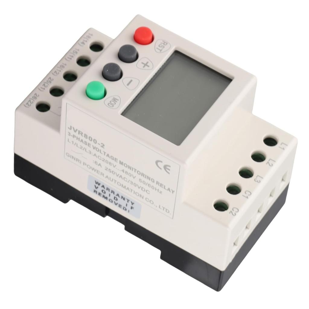 3 Phase Voltage Monitoring Sequence Relay JVR800-2 Voltage Relay Under Over Voltage Protector