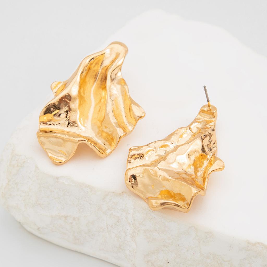 Accessories Geometric Irregular Folds Earrings Liquid Lava Wind Ladies Earrings Stud Earrings