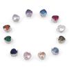 2PCs Birthstone Charms Heart  Rhinestone Pendants For Necklace Bracelet Jewelry Making Diy Findings 8x6.5mm
