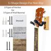 Guitar Wall Mount 2 Pack, Ash Hardwood Guitar Hanger, U-Shaped,Guitar Holder Hook Stand Wall for Acoustic, Electric Guitar, Banjo, Bass