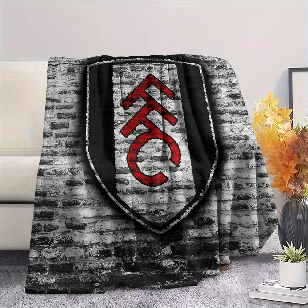 Fulham FC Pattern Flannel Blanket, High Quality Comfortable for All Seasons, Home Decor, Warmth and Comfort, Perfect for Gifts.