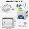 10L Ultrasonic Cleaner Dual Frequency Ultrasonic Cleaning Machine with Heater Jewelry Cleaner for Parts Jewelry Eyeglass Ring Denture Record Circuit