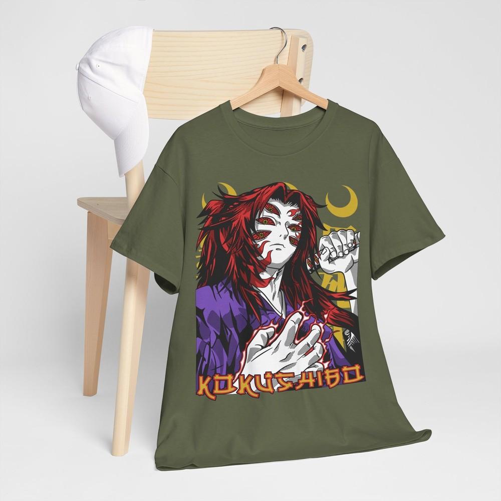 Kokushibo Tshirt Demon Slayer Kimetsu No Yaiba Anime Unisexga Black Shirt All Size