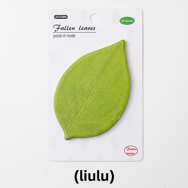 25 Unidades/set Notas adhesivas con forma de hoja, pegatinas de notas mensaje hoja pegatinas de notas bloc de notas