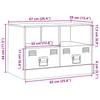 TV Stand Mustard Yellow 67 X 39 X 44 Cm Steel