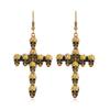 Halloween Jewelry Fashion Punk Vintage Alloy Skull Head Cross Earrings For Women