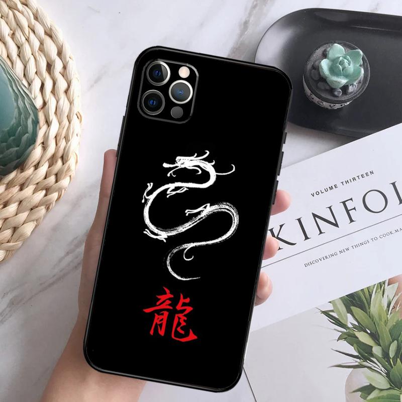 Chinese Dragon Phone Case For iPhone 16 15 14 13 12 11 Pro Max 12 13 Mini 7 8 16 Plus X XR XS Max Cover