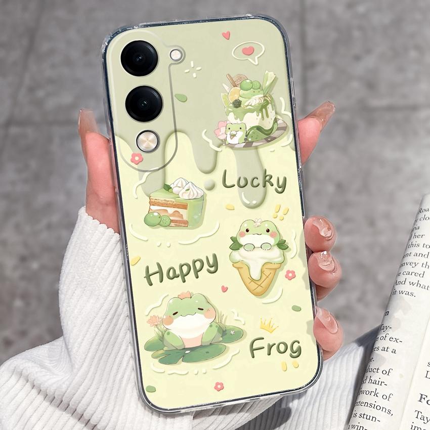 Fashion Casing For Vivo Y04 Y02 Y02a Y02s Y400 Pro X200 Ultra X200s Phone Case Lovely Cat Panda Shell Transparent TPU Soft Silicone Shockproof Housing