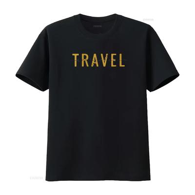 Damen Reist Überall Weltreisender Liebt Reisen Zitat Rundhals T-Shirt Weiß Vintage Gewaschen Stilvoll Unisex Atmungsaktiv