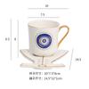 Creative Turkish Blue Evil Eye Cup And Hamsa Hand Saucer Coffee Tea Milk Water Mug Modern Room Decoration Ceramic Gifts