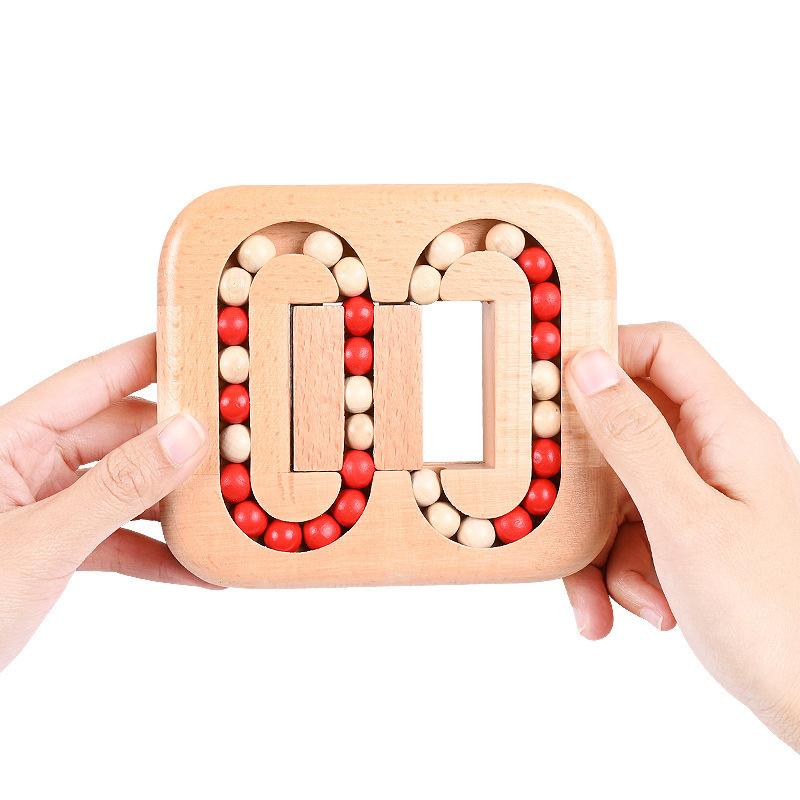 Rotating Magic Bean Fingertip Toy Wood Puzzles Brain Teaser Fidget Anxiety Stress Relief Toys Fun Gifts For Adults And Kids