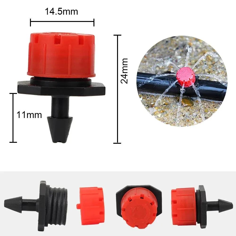 10/50pcs Adjustable Drip Irrigation Sprinklers, 1/4'' Micro Drippers for Watering System, Emitter for Garden Plants
