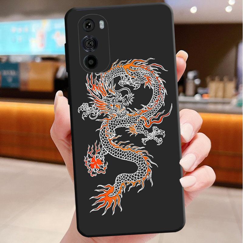 Phone Case For Motorola Edge 50 40 Pro 60 50 40 30 Ultra Neo Fusion Moto G85 G72 G53 G54 G84 G13 G32 Dragon