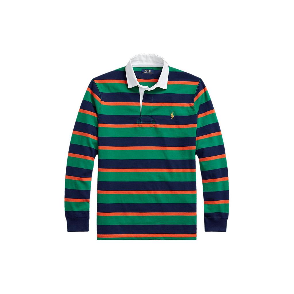 Polo Ralph Lauren Ss23 Color Block Striped Logo Embroidered Polo Shirt Men Shirts Green MNPOKNI16822194-320
