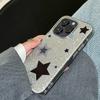 Ins fünfzackiger Stern Glitzer Klar Bling Weiche Silikon Handyhülle für iPhone 13 12 11 14 Pro X Xs Max Xr 7 8 Plus Se Rückseite
