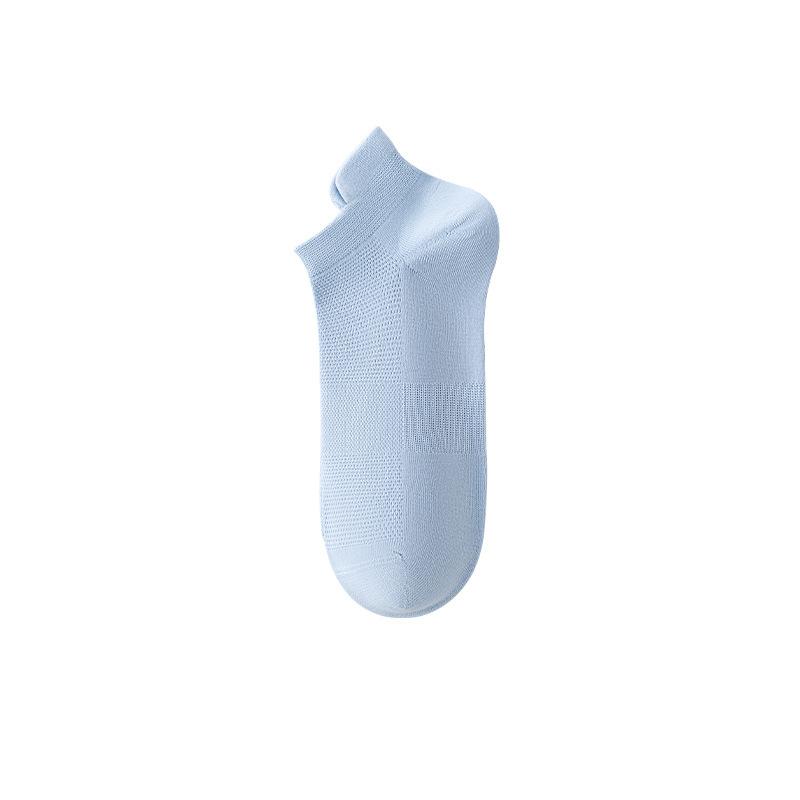 Men's Spring and Summer Thin Ear Lifting Sports Antibacterial Deodorant Sweat Absorber Cotton Mesh Boneless Socks