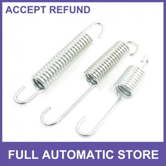 3 in 1 Ring Metal Motorbike Motorcycle Kickstand Spring Silver Tone