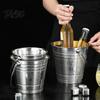 Stainless Steel Ice Bucket, with Handle Portable Beverage Tub, Mirror Polished Durable Ice Tub, for Bars Parties KTV Beverage Cooler