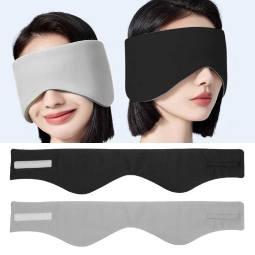 koundeneko Eye Mask, Covers Ears, Silk Texture, Dual Use, Nose Fit, Breathable, Sleep Aid, Soundproofing, Hyperacusis, Blindfold, Light Blocking, Perf
