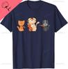 Cats Playing Violin Cello Cat Lover Violinist Cello Player TShirt Kawayi Couple Cotton Unisex Summer Streetwear Tops Camisas