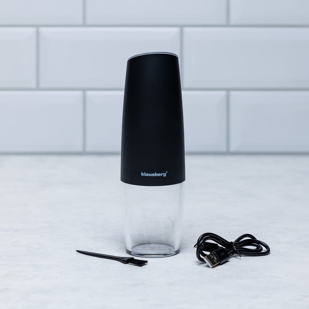Młynek grawitacyjny do soli i pieprzu akumulatorowy KLAUSBERG KB-7646