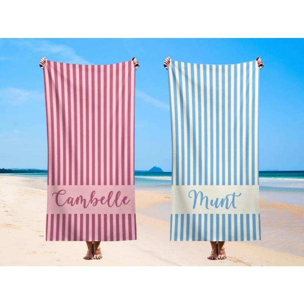 Custom Name Beach Towels Color Lightweight Microfiber Towel Anti-Sand Quick-Drying Bath Towel Personalized Gift For Birthday Dad