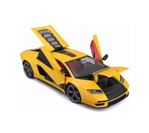 Maisto Lamborghini Countach Yellow Scale Special Edition Model with Display Openable and Working Suspension LPI800-4 1/18 Base, Doors,