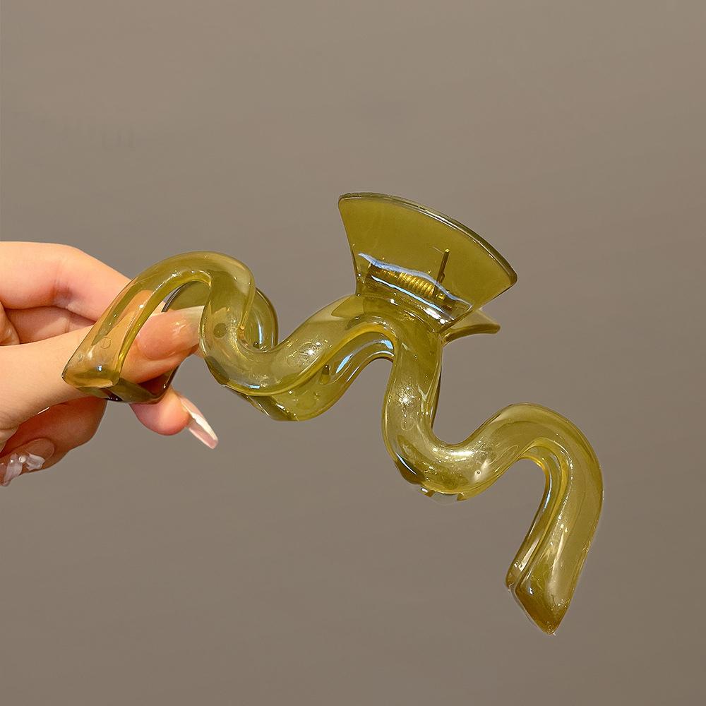 

Большая заколка-краб для густых волос Новая летняя простая заколка-акула для волос Краб для волос Женская заколка для волос на затылке Аксессуары для волос