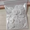 50 Stück Einfache 4-Loch-Knöpfe 20 mm Rund Harz Flachrücken Knöpfe Pullover Rock Zubehör
