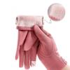 Thick Plush Women Gloves Touch Screen Furry Warm Mitts Durable Full Finger Mittens  Women