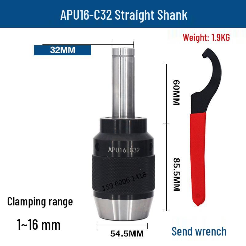 Self-Locking Tapered Tailstock Drill Chuck for CNC Lathe & Milling Machine