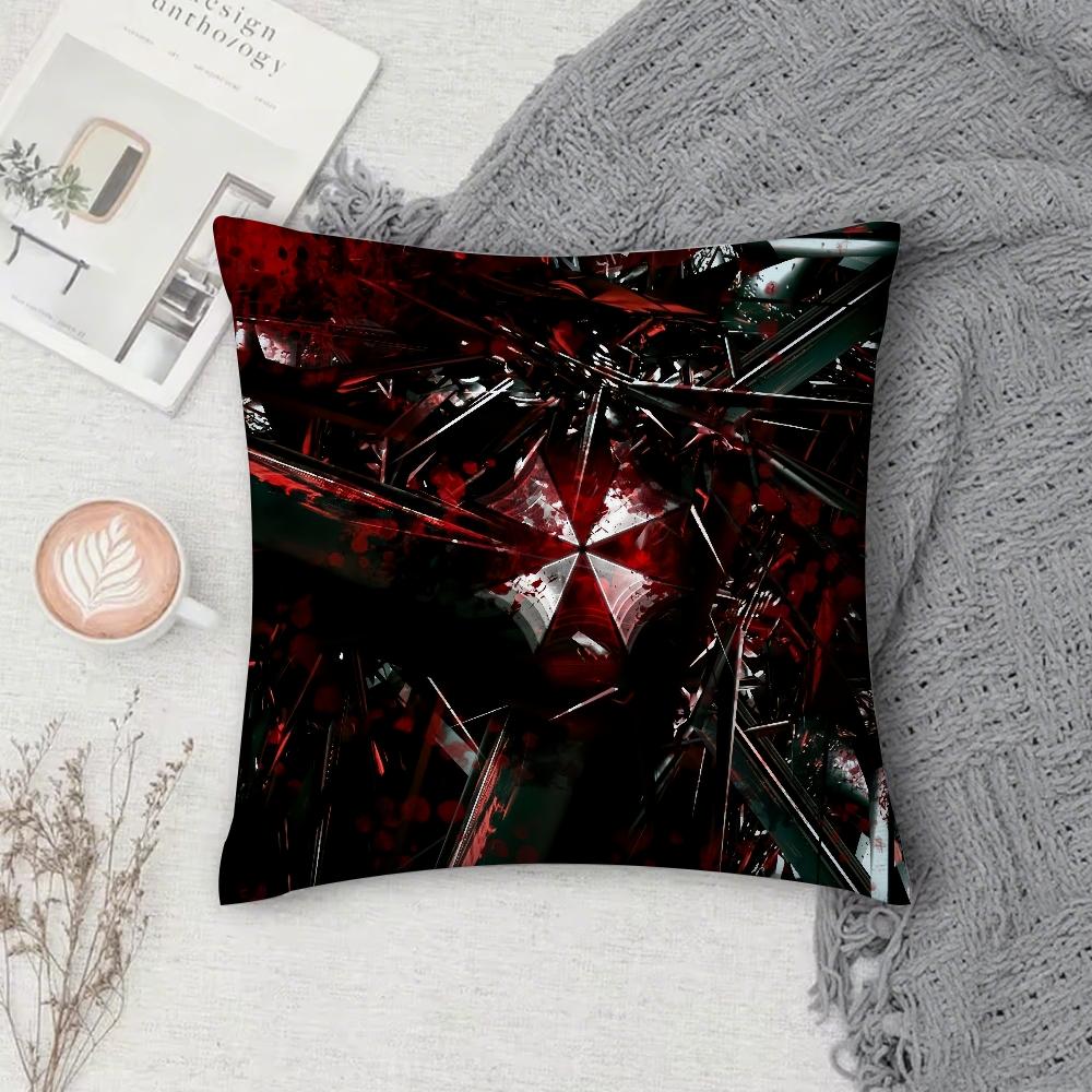 Game RResidentS EEvilS Pillow Case Square DoubleSided Printing Sofa Cushion Cover Pillowcase Bedroom Bedside